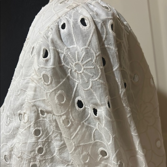 London Times White Bishop Sleeve Sundress. NWT. Size 6 - Picture 3 of 11